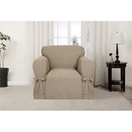 MADISON INDUSTRIES Madison EVENING-CH-FN Kathy Ireland Evening Flannel Chair Slipcover; Fawn EVENING-CH-FN